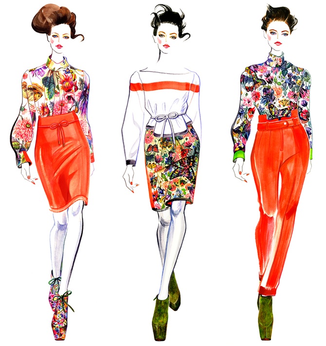 fashion illustration runway 2012 fall resort 2013 runway illustrated series gu fashion illustration runway 2012 fall resort 2013 runway illustrated series gu